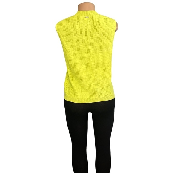 St. John Wool Blend Chartreuse Knit Top - Picture 9 of 12